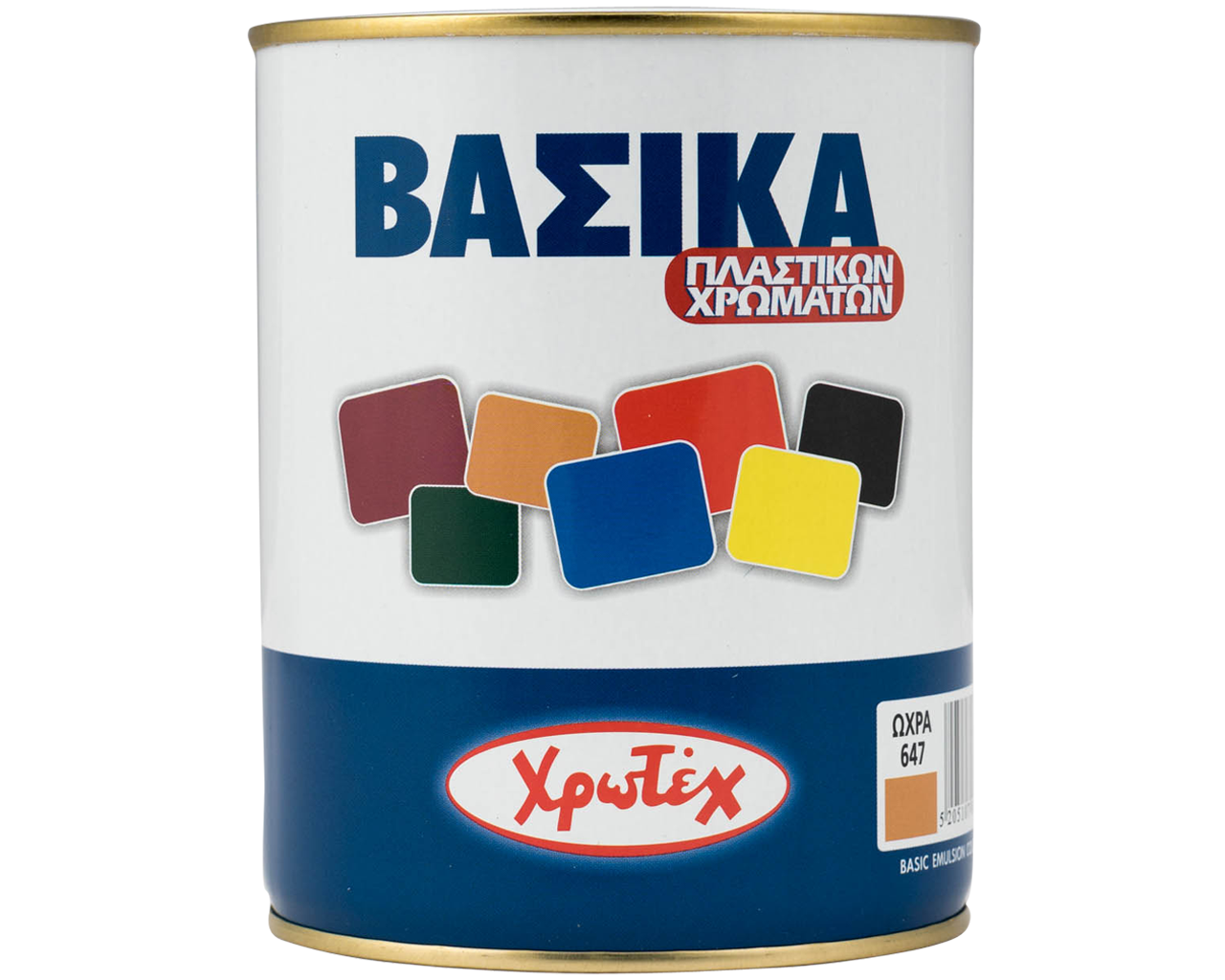 Χρωτέχ Βασικό Πλαστικό Χρώμα ΜΑΤ 750ml