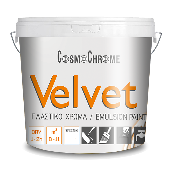 CosmoChrome Velvet Πλαστικό Χρώμα Λευκό ΜΑΤ