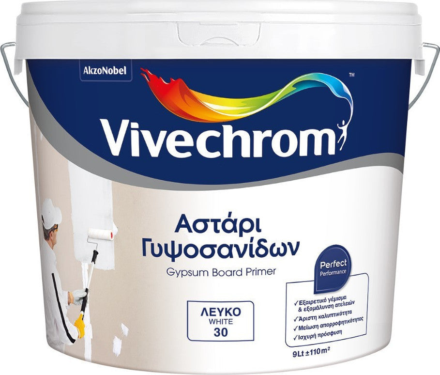 Vivechrom Αστάρι Γυψοσανίδας Λευκό
