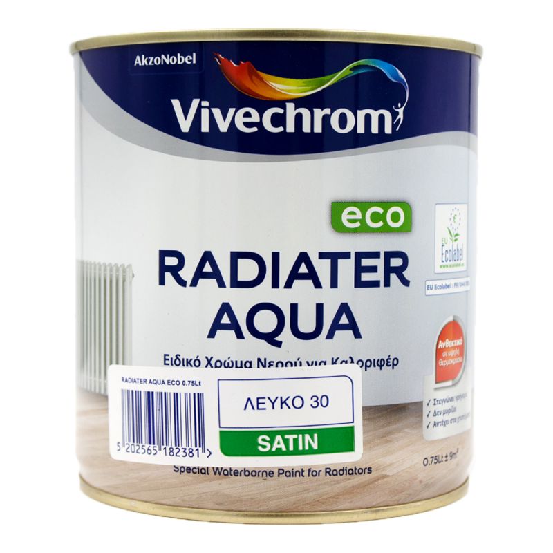 Vivechrom Radiater Aqua Χρώμα Νερού για Καλοριφέρ Λευκό 750ml