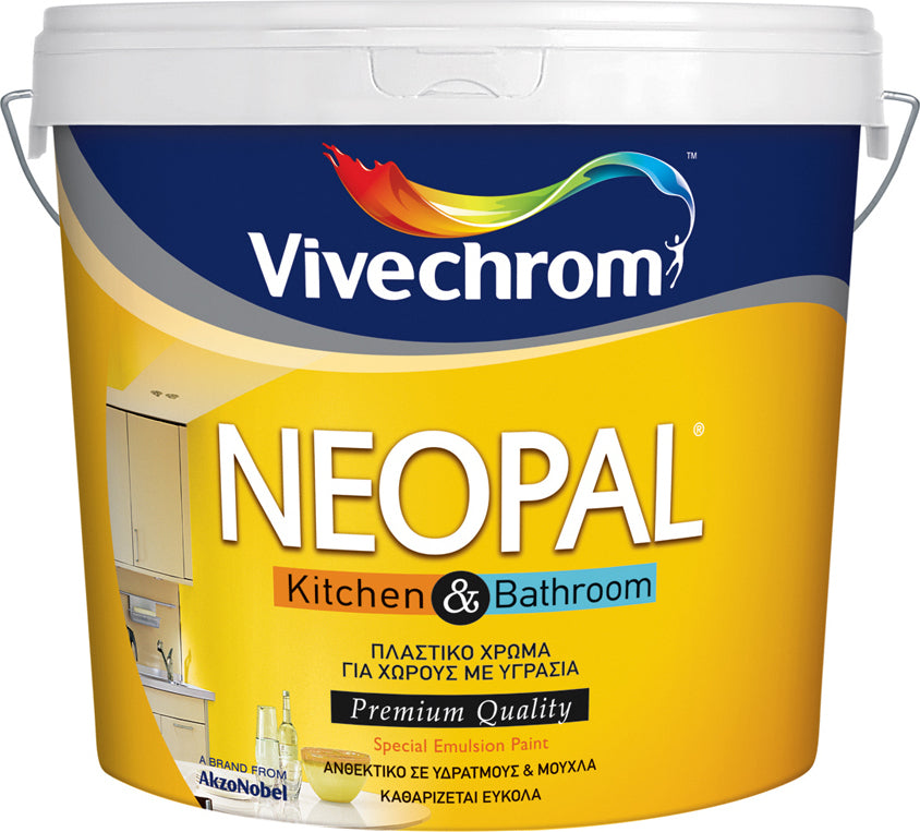 Vivechrom Kitchen & Bath Eco Οικολογικό Πλαστικό Χρώμα κατά της Μούχλας Λευκό MAT