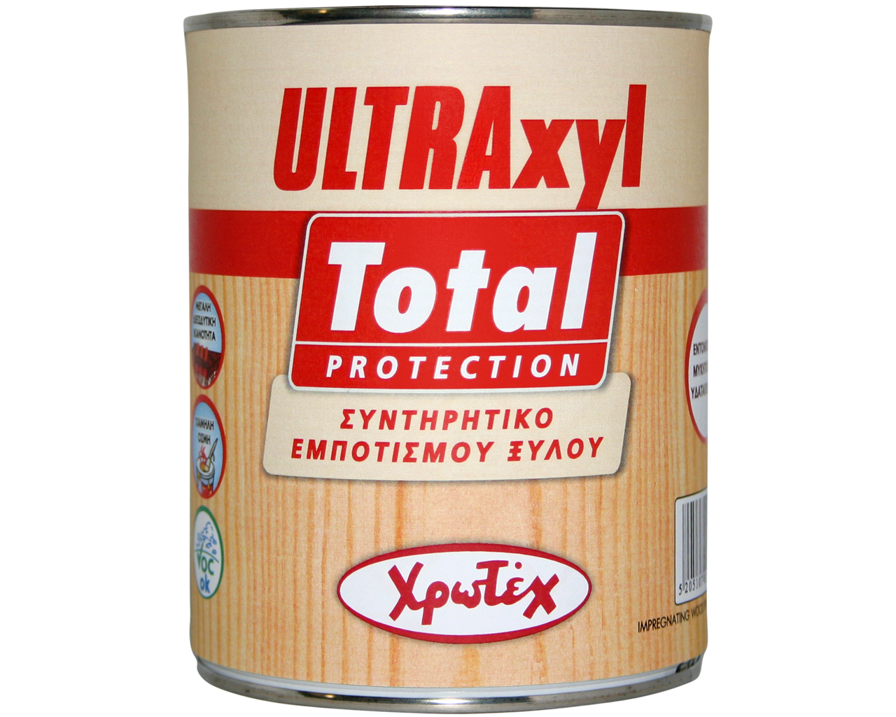 Χρωτέχ Ultraxyl Total Συντηρητικό Πρόληψης και Θεραπείας Ξύλου με Μυκητοκτόνες & Εντομοκτόνες Ιδιότητες Διάφανο 750ml