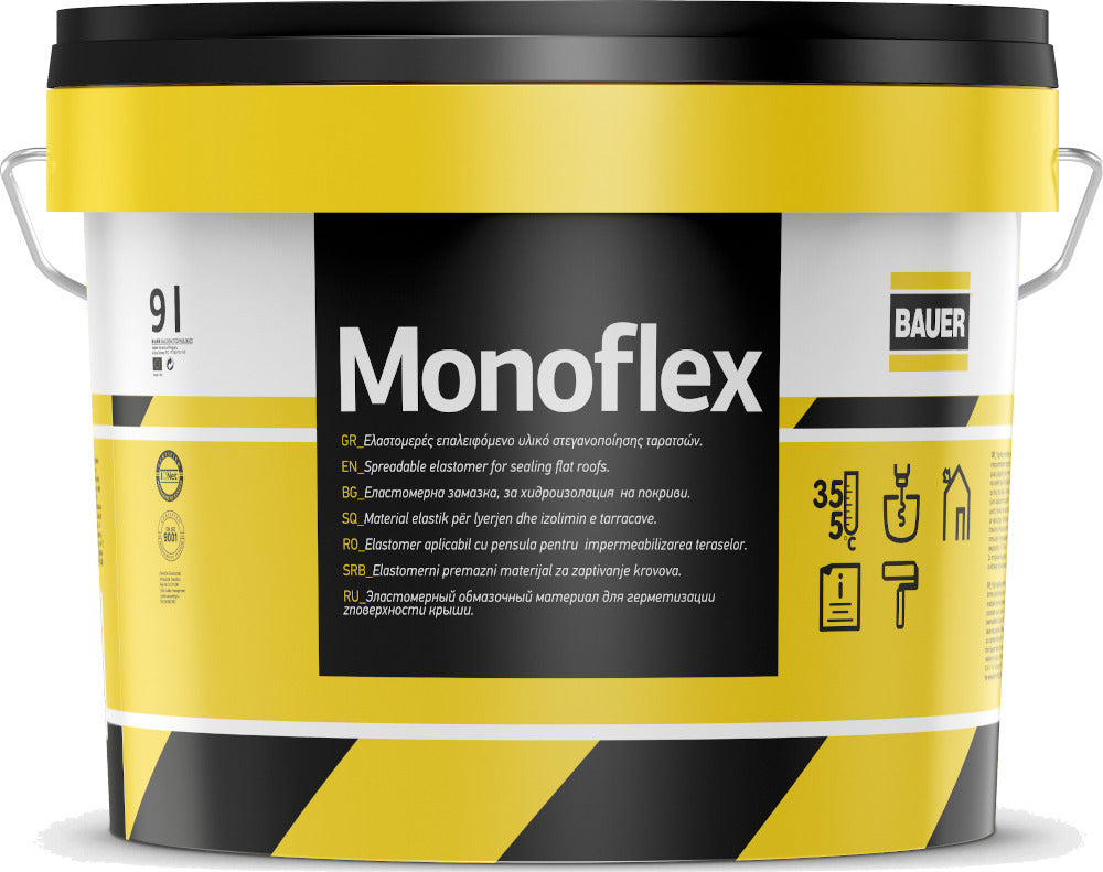 Bauer Monoflex Ελαστομερές Ακρυλικό Επαλειφόμενο Στεγανωτικό