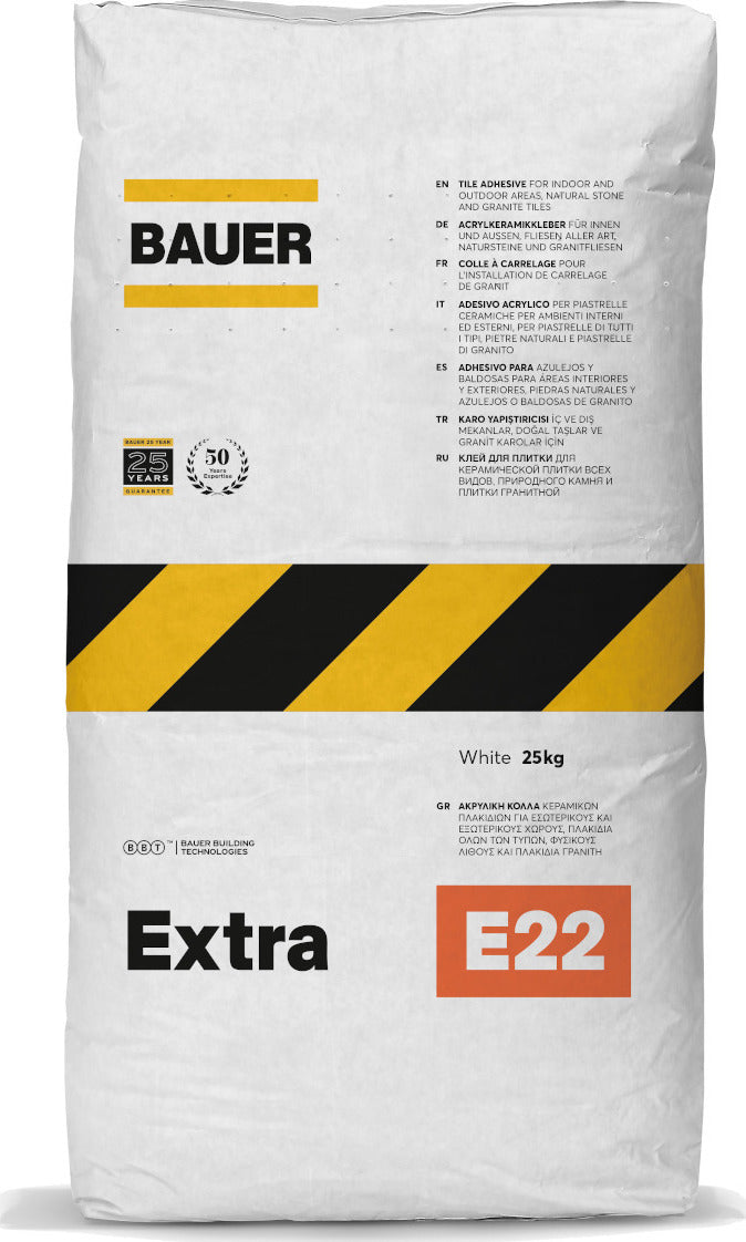 Bauer Extra Κόλλα Πλακιδίων C2T Λευκή