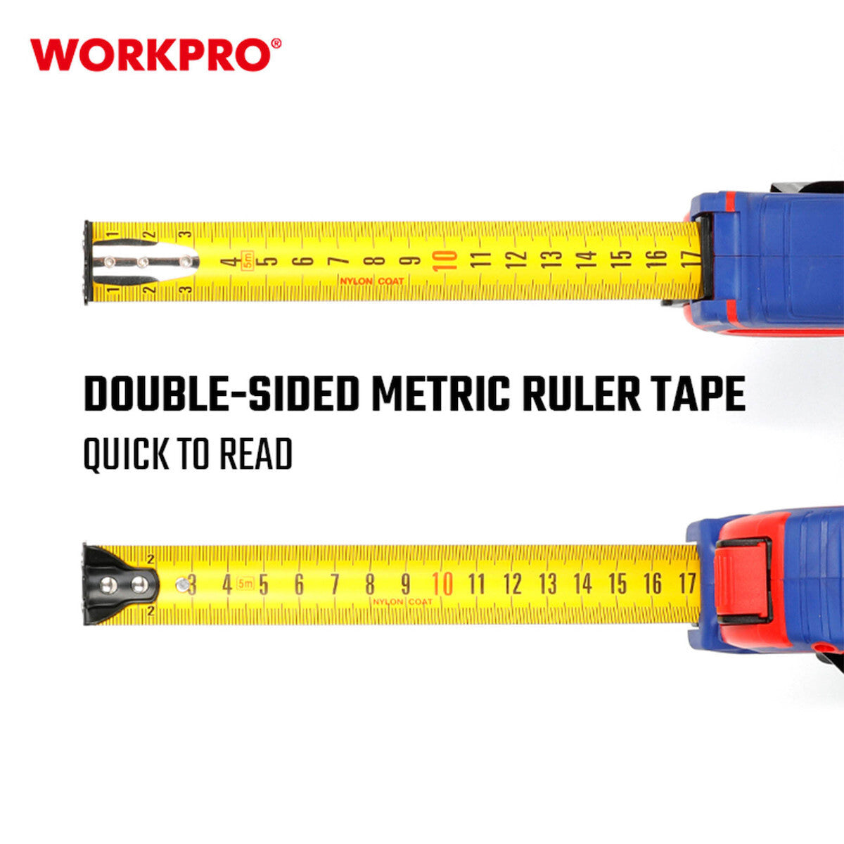 Workpro WP261041 Μέτρο Ρολό Διπλής Όψης 25mm 5m