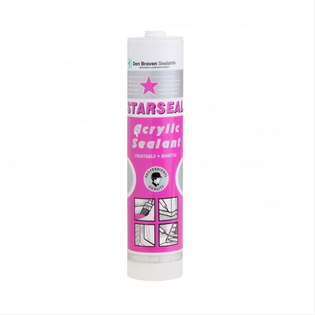 Den Braven Starseal Acrylic Sealant Ακρυλικός Αρμόστοκος Λευκός 260ml