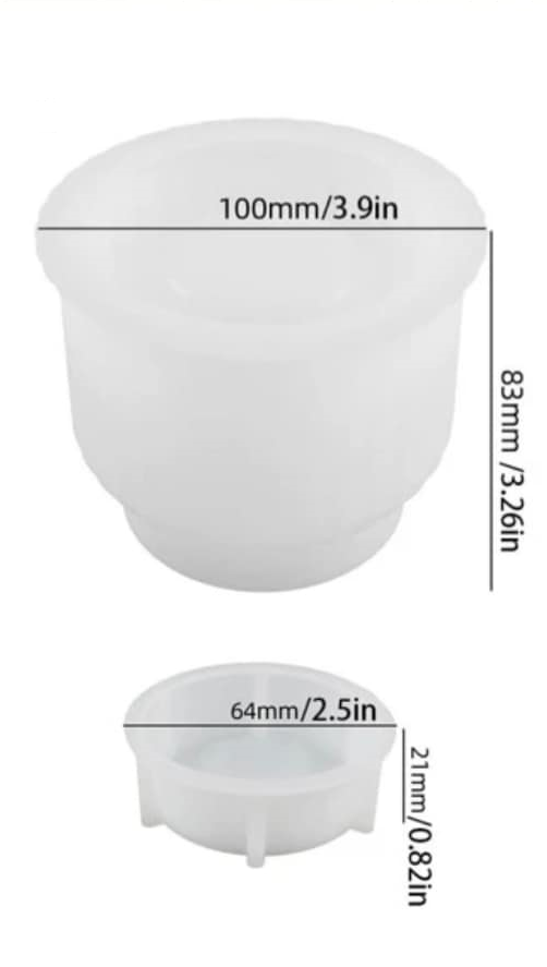 Καλούπι Σιλικόνης 83xΦ100mm με Καπάκι 21xΦ64mm
