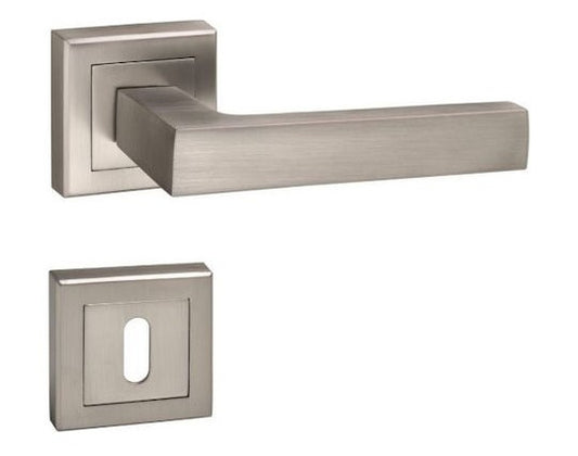 ΠΑΝ ΚΑΝ 531 Πόμολο Μεσόπορτας με Ροζέτα Νίκελ Ματ