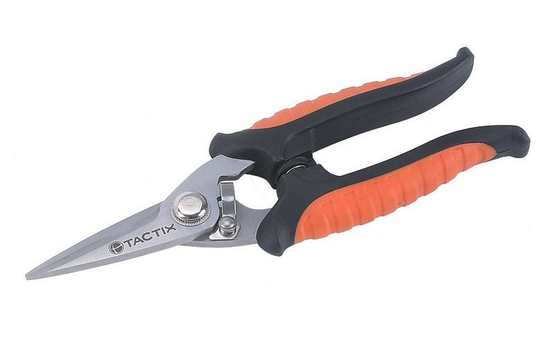 Tactix 473031 Ψαλίδι Πλεγμάτων-Φρούτων-Γενικής Χρήσης Ελατηρίου Inox με Αντιολισθητική Λαβή 180mm