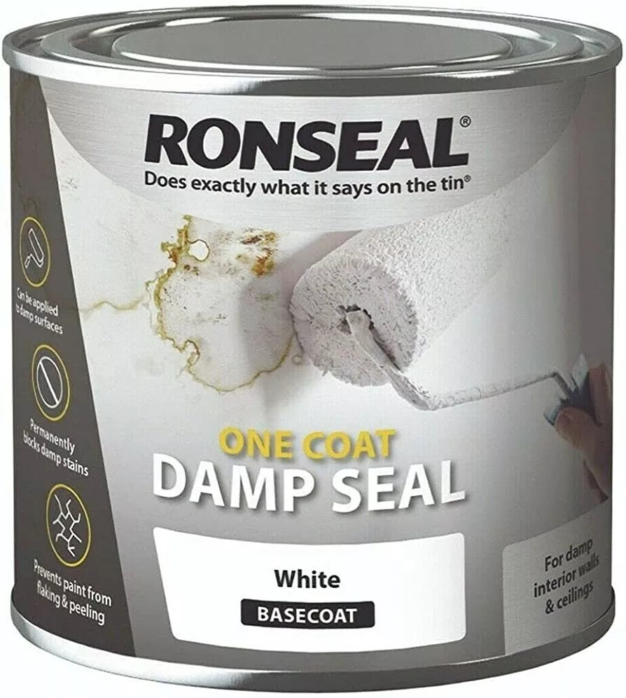 Ronseal Thompson's One Coat Damp Seal Υδρατμοπερατό Σφραγιστικό Υλικό κατά της Υγρασίας Λευκό