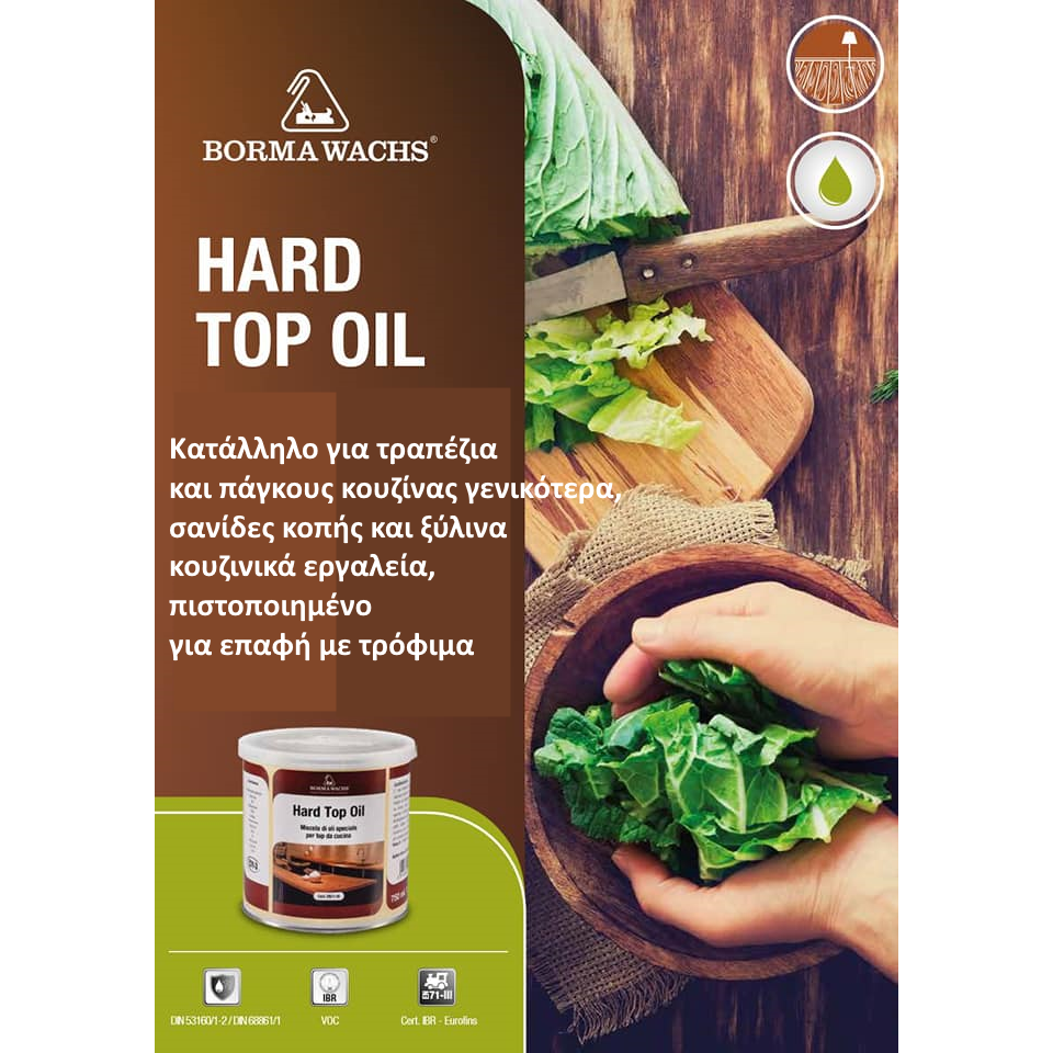 Borma Wachs Hard Top Oil Λάδι για Πάγκους Κουζίνας