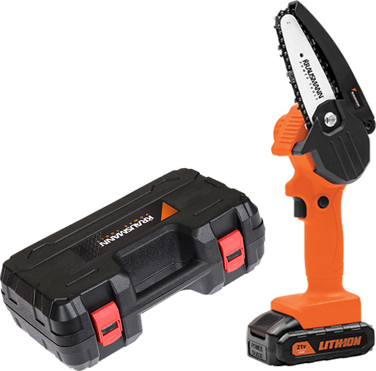 Krausmann 3030 Αλυσοπρίονο Χειρός Mini με Λάμα 8cm Μπαταρίας 21V 2.0Ah