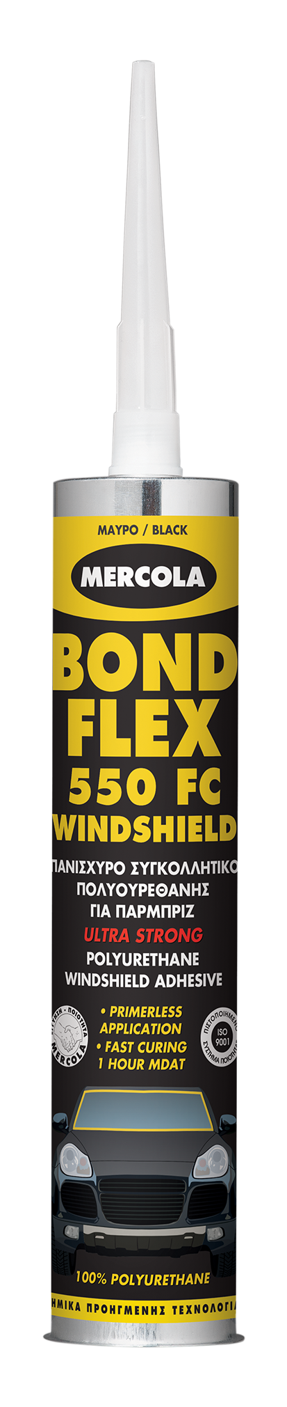 Mercola Bondflex 550 FC Windshield Ισχυρό Συγκολλητικό Πολυουρεθάνης για Παρμπρίζ Μαύρο 310ml