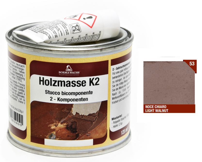 Borma Wachs Holzmasse K2 Πολυεστερικός Ξύλοστοκος με Πριονίδι 2 Συστατικών