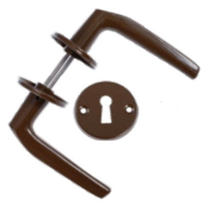 Πόμολο Μεσόπορτας με Ροζέτες Φ8 Ζεύγος (Με Καρφάκι)