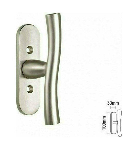 Viometale 08.460.59 Γρυλόχειρο Αλουμινίου Νίκελ ΜΑΤ 30x100mm (Αξονάκι Φ7)