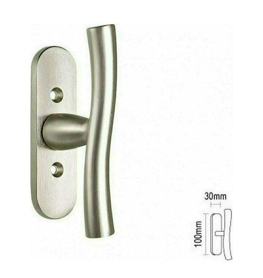 Viometale 08.460.59 Γρυλόχειρο Αλουμινίου Νίκελ ΜΑΤ 30x100mm (Αξονάκι Φ7)