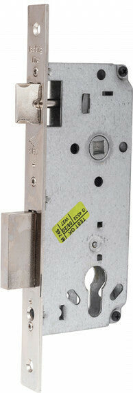 Cisa Locking Line Κλειδαριά Ασφαλείας Ξύλινης Πόρτας Κυλίνδρου με Γλώσσα Πομόλου Χρυσή 45mm