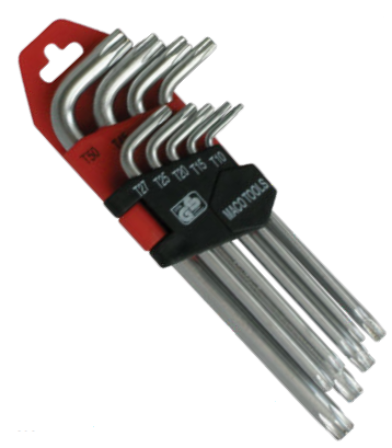 Maco 88450 Torx με Τρύπα T10-15-20-25-27-30-40-45-50mm 9τμχ