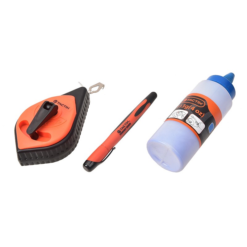 Tactix 258055 Σημαδευτήρι Κιμωλίας με Σκόνη Μπλε 113gr & Μαρκαδόρο Μαύρο