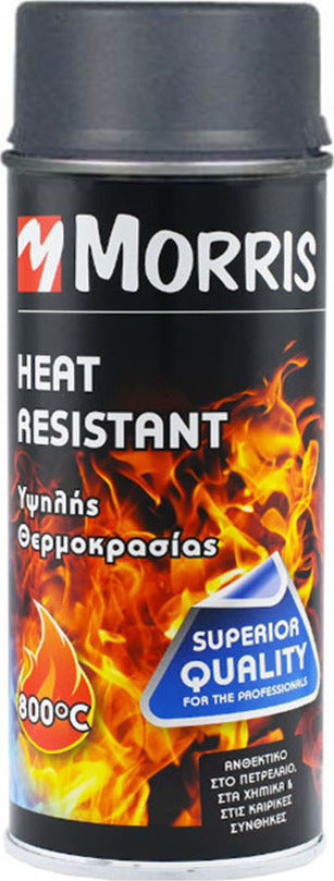 Morris Heat Resistant Χρώμα Υψηλής Θερμοκρασίας 800oC Spray 400ml MAT