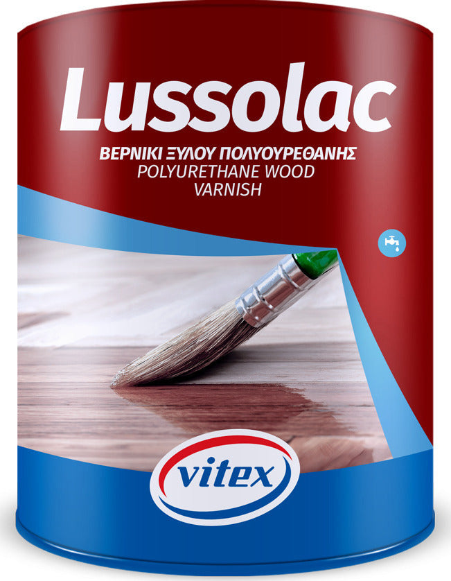 Vitex Lussolac Βερνίκι Ξύλου Πολυουρεθάνης Νερού Διάφανο Γυαλιστερό 2.5lt