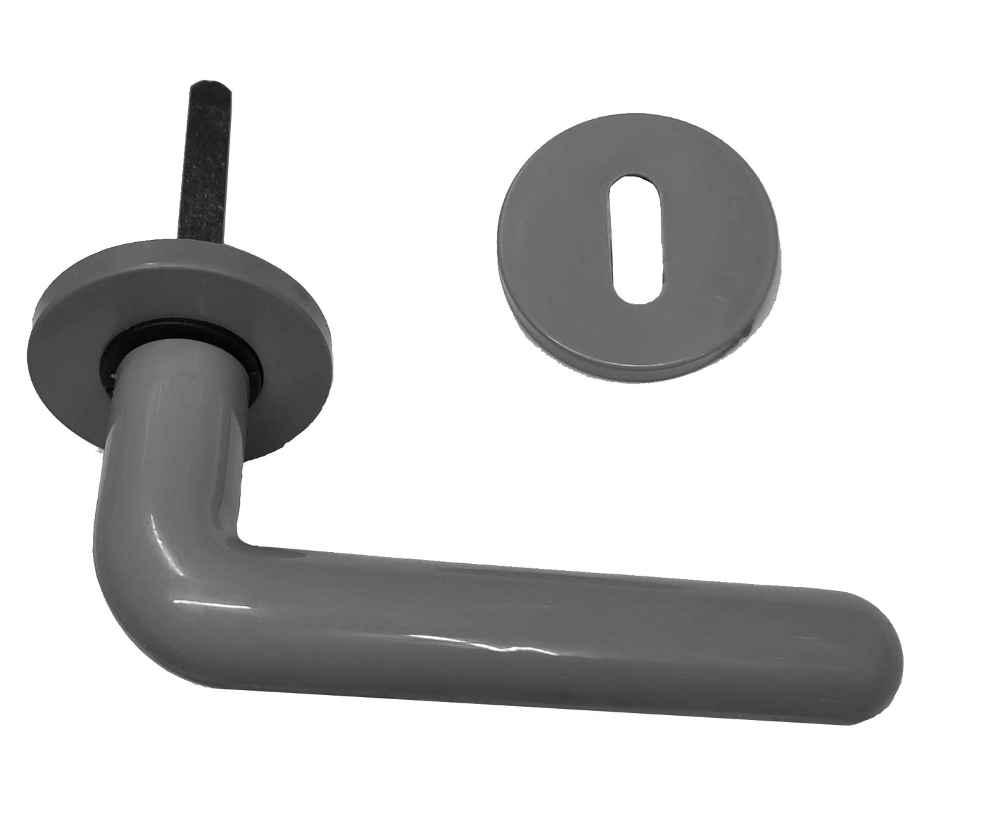 Πόμολο Ξύλινης Μεσόπορτας Πόρτας με Ροζέτα Πλαστικό (Ζεύγος)