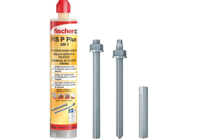 Fischer 537551 Χημικό Αγκύριο FIS P PLUS 300ml (Περιλαμβάνει 2 Μύτες)
