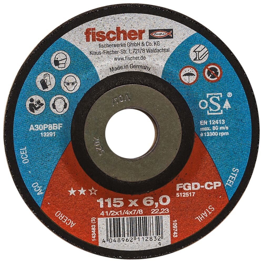 Fischer FCD Δίσκος Λειάνσεως Μετάλλου με Κούρμπα 6mm