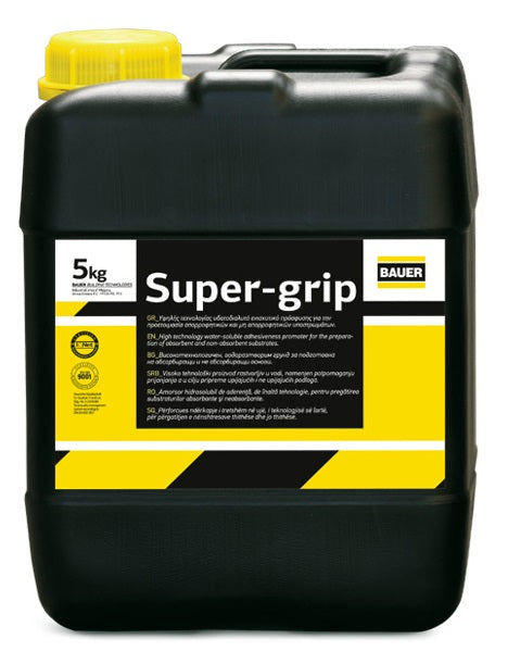 Bauer Super-Grip Υδατοδιάλυτο Aστάρι Πρόσφυσης για Απορροφητικές και μη Απορροφητικές Επιφάνειες 5kg