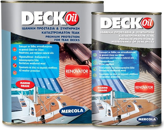 Mercola Deck Oil Λάδι Προστασίας για Ξύλινα Καταστρώματα Διάφανο 1lt