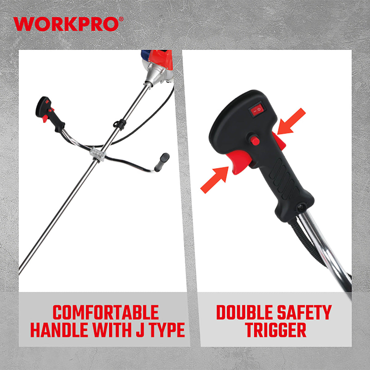 WorkPro WP424007 Θαμνοκοπτικό Βενζινοκίνητο 52.0cc