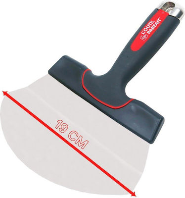 Loutil Σπάτουλα Οβάλ Inox 19cm Κυρτή Λάμα 45 Μοιρών με Πλαστική Λαβή