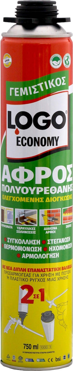 Logo Αφρός Πολυουρεθάνης Ελεγχόμενης Διόγκωσης Χειρός & Πιστολιού 750ml