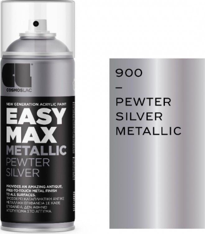 Cosmos Lac Easy Max Μεταλλικό Διακοσμητικό Χρώμα Σατινέ 400ml