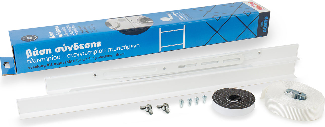 Roller Kappatos 00689 Συνδετικό Πλυντηρίου/Στεγνωτηρίου από Μέταλλο Λευκό 60x60cm