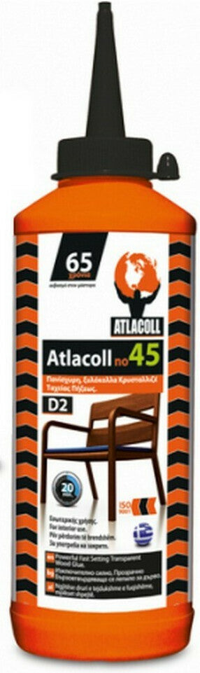 Atlacoll Ξυλόκολλα Ταχείας Πήξεως Κρυσταλιζέ(Διάφανη) D2 No45
