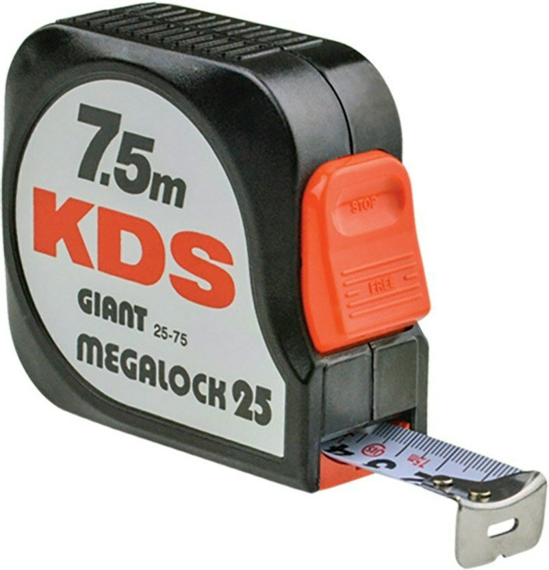KDS Giant Megalock Μέτρο Διπλής Όψεως με Αυτόματη Επαναφορά 25mm
