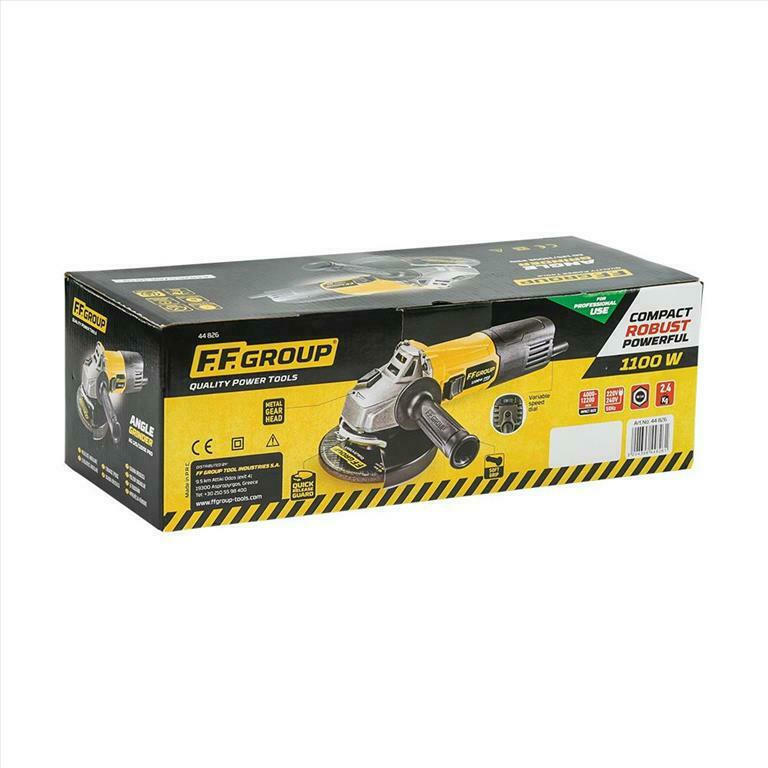 F.F.Group 44826 AG 125/1100E PRO Γωνιακός Τροχός Ρεύματος Ρυθμιζόμενος Φ125 1100W