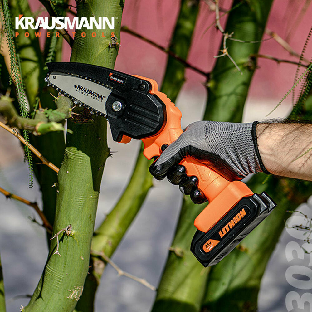 Krausmann 3030 Αλυσοπρίονο Χειρός Mini με Λάμα 8cm Μπαταρίας 21V 2.0Ah
