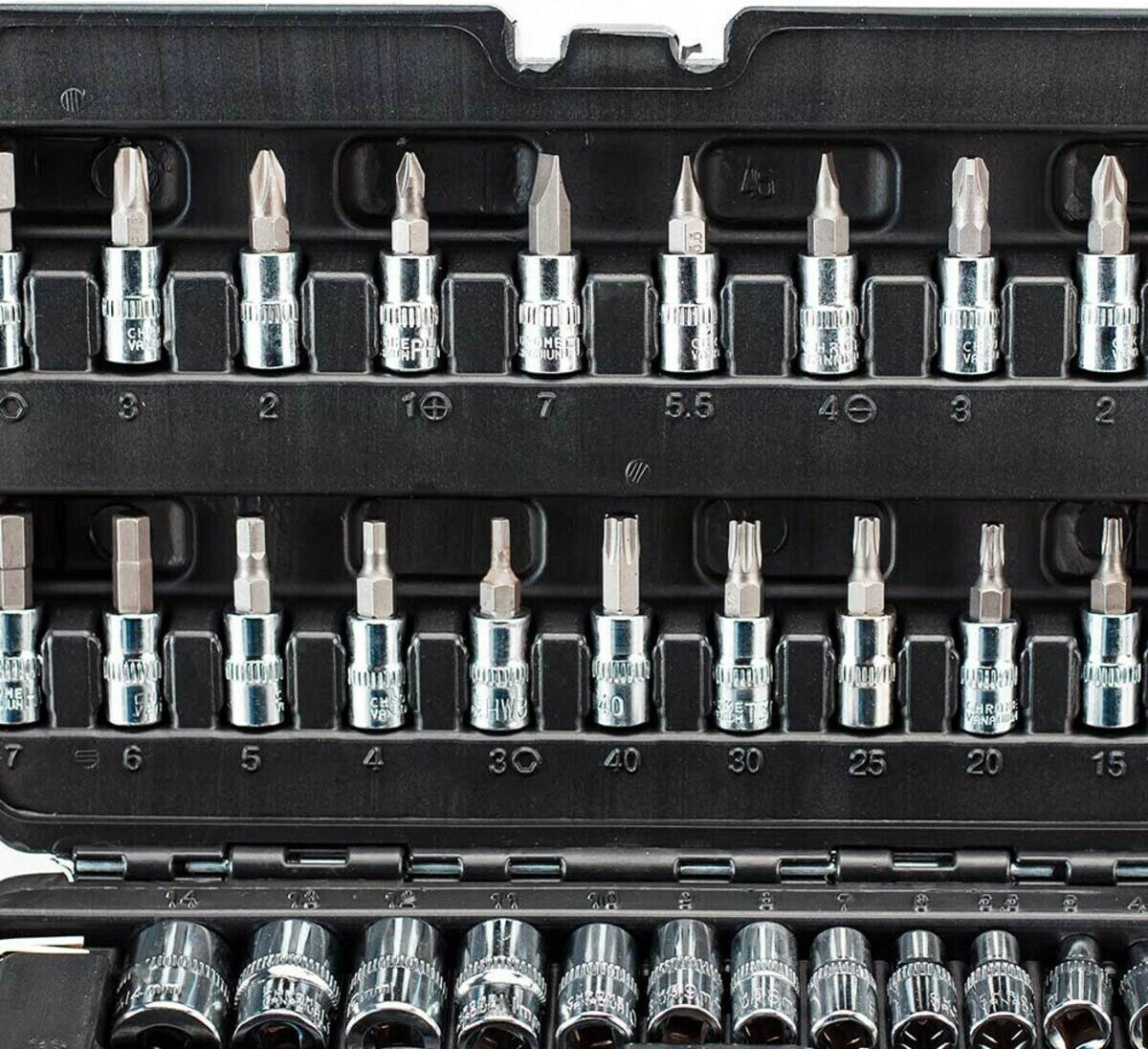 Bormann Pro BHT5100 Σετ Καρυδάκια με Προέκταση & Καστάνια 1/4" 46τμχ