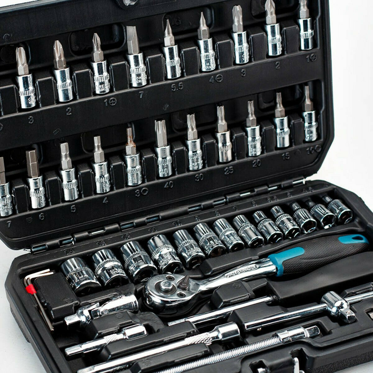 Bormann Pro BHT5100 Σετ Καρυδάκια με Προέκταση & Καστάνια 1/4" 46τμχ