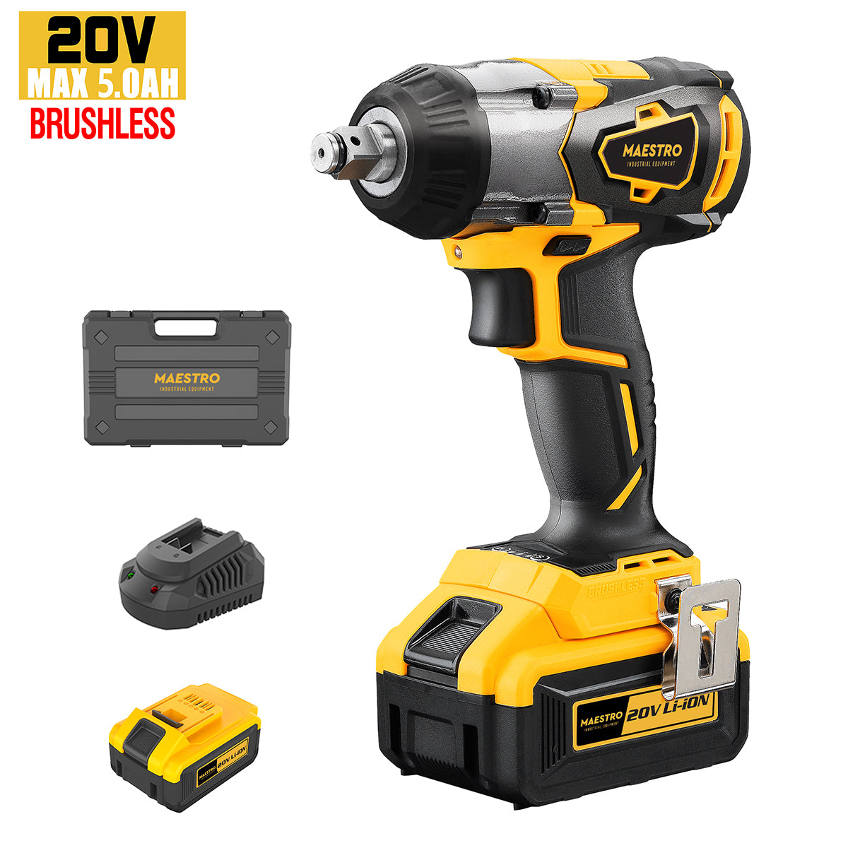 Maestro MCE-20BL Brushless Μπουλονόκλειδο Μπαταρίας 20V 1x5Ah με Υποδοχή 1/2"