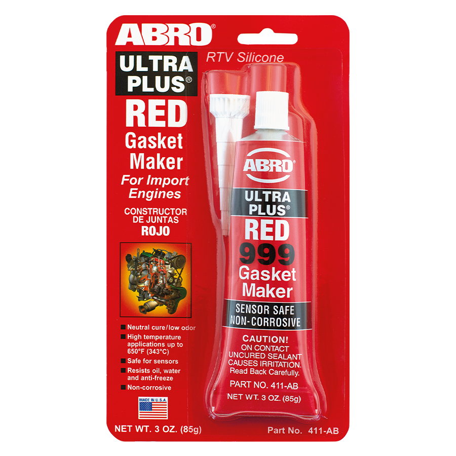 Abro 411-AB Ultra Plus Φλατζόκολλα 343oC Κόκκινη Σωληνάριο 85gr