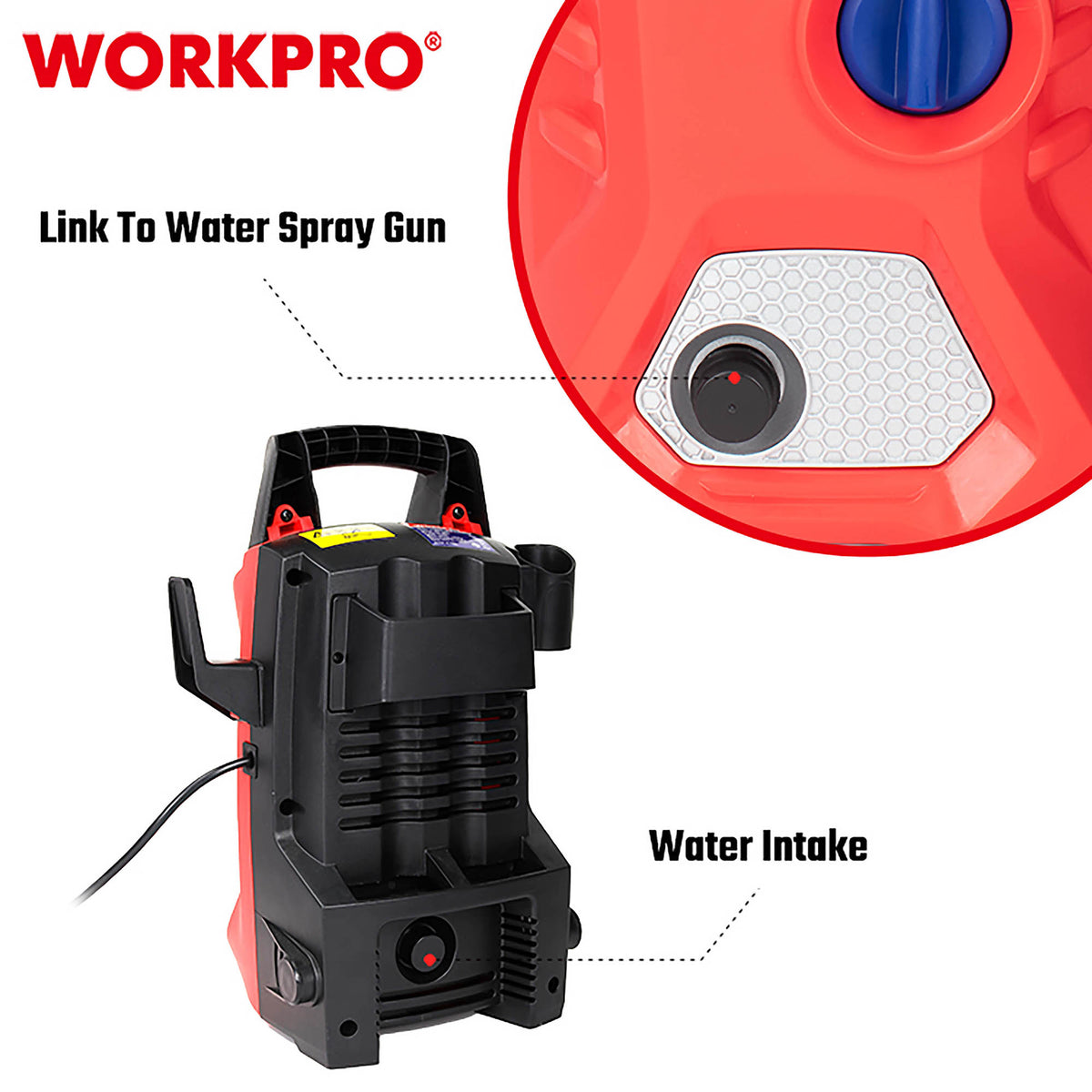 WorkPro WP423010CE Πλυστικό Μηχάνημα Ηλεκτρικό 1400W 110Bar