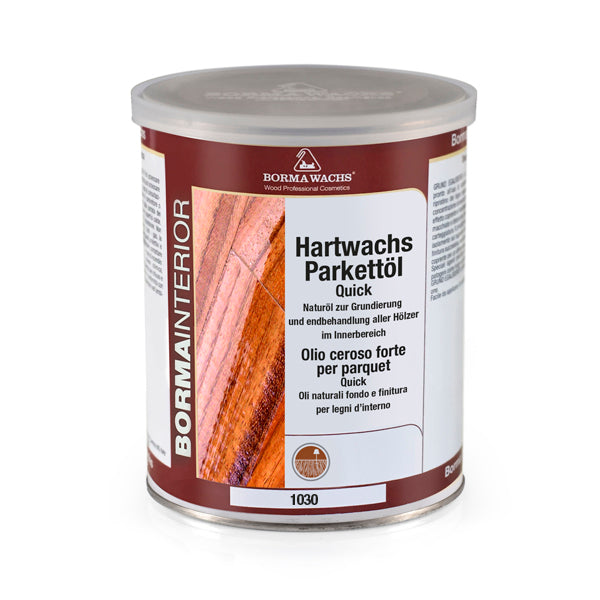 Borma Wachs Hardwax Parquet Oil Quick Λάδι Υπόστρωμα-Τελείωμα με Κερί Hardwax 1030 Άχρωμο ΜΑΤ