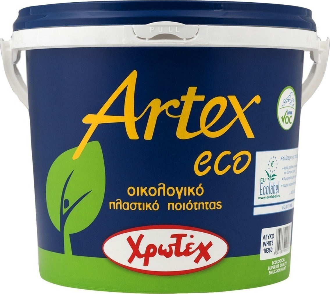 Χρωτέχ Artex Eco Οικολογικό Πλαστικό Χρώμα Κορυφαίας Ποιότητας Λευκό
