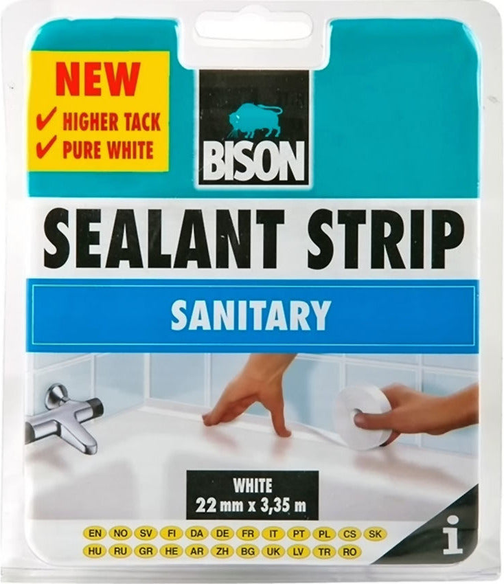 Bison Sealant Strip Σφραγιστικη Ταινία Αρμών Λευκή 3.35m