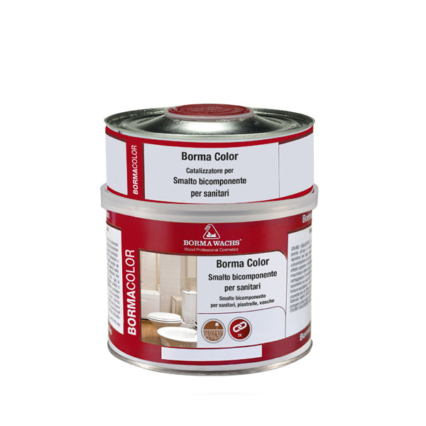 Borma Color 6900502K-90 Σμάλτο Μπανιέρας 2 Συστατικών Λευκό Γυαλιστερό (500ml+250ml)750ml