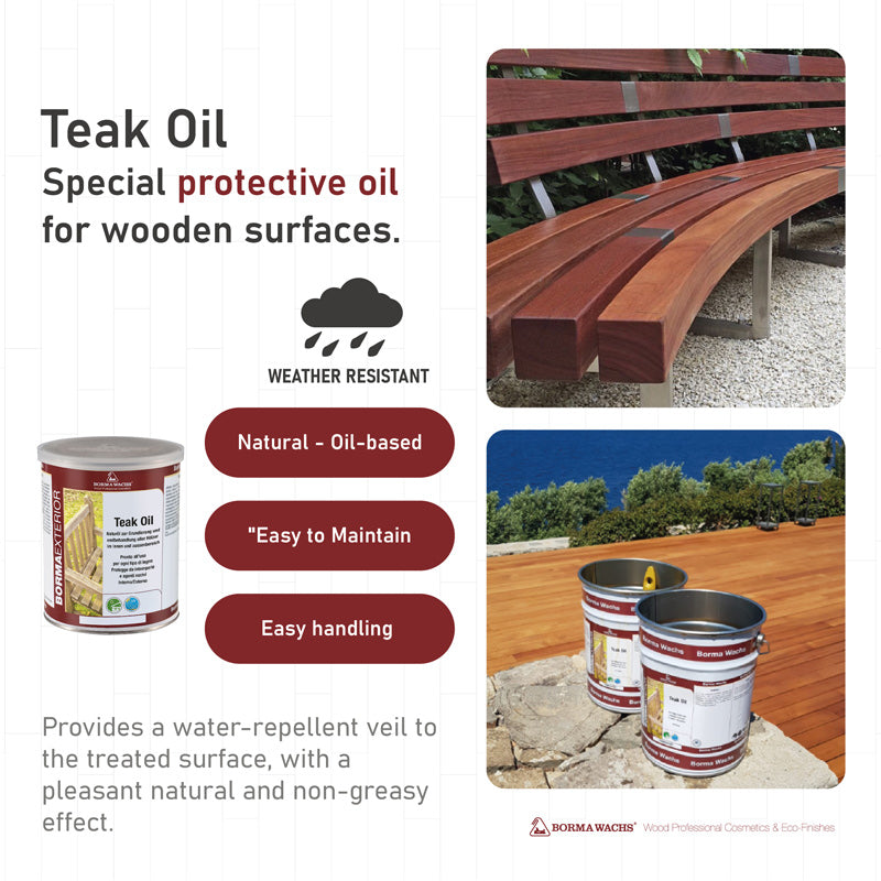 Borma Wachs Teak Oil Λάδι Συντήρησης Άχρωμο ΜΑΤ